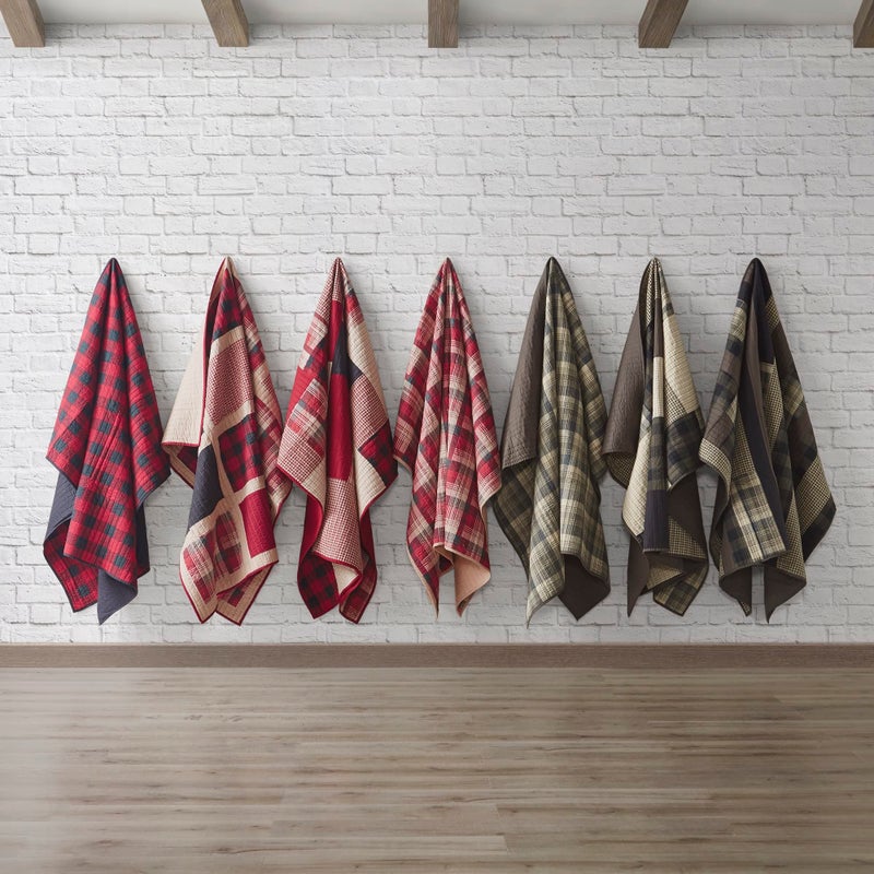 Woolrich John Rich & Bros. Woolrich Luxury Quilted Throw - Cabin Lifestyle, Patchwork with Moose Design All Season, Lightweight and Breathable Cozy Bedding Layer Throws for Couch Sofa, 50" W x 70" L, Winter Hills Taupe - Image 4